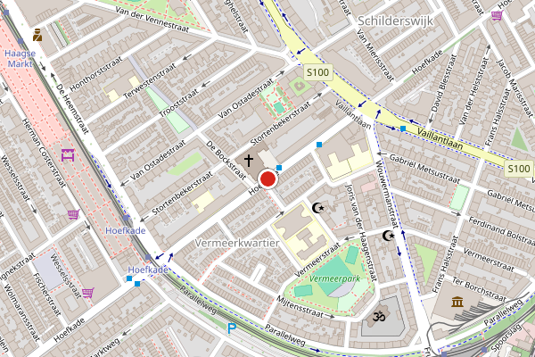 Brandweer-melding op Hoefkade, Den Haag op 3 augustus, kaart-overzicht