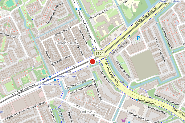 Brandweer-melding op Oude Haagweg, Den Haag op 4 augustus, kaart-overzicht