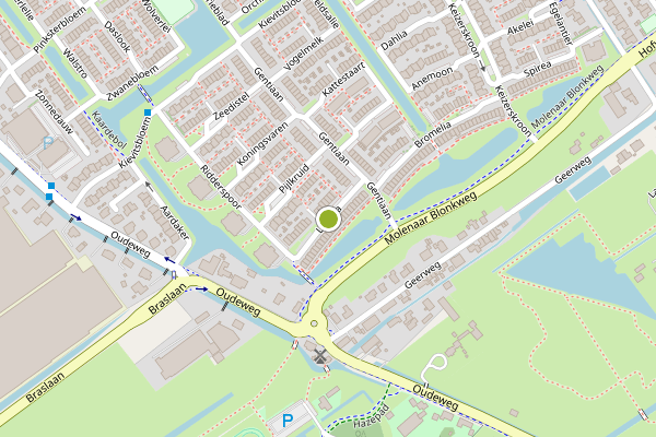 Ambulance-melding op Lobelia, Nootdorp op 20 mei, kaart-overzicht