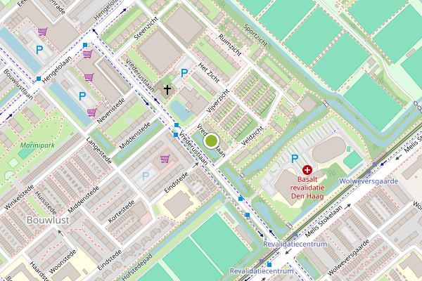 Ambulance-melding op Vrederustlaan, Den Haag op 4 augustus, kaart-overzicht