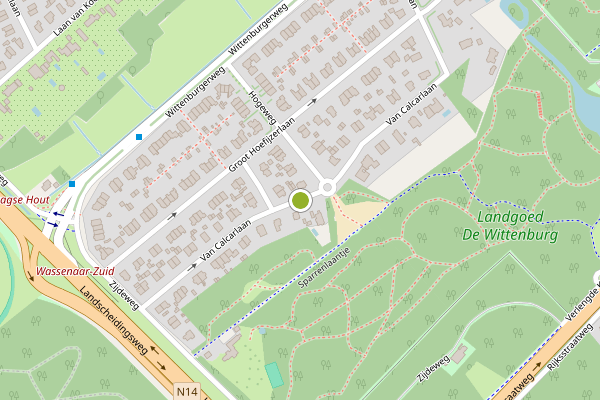 Ambulance-melding op Van Calcarlaan, Wassenaar op 4 augustus, kaart-overzicht
