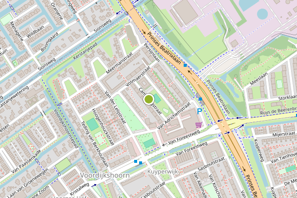 Ambulance-melding op Camerlingstraat, Delft op 4 augustus, kaart-overzicht