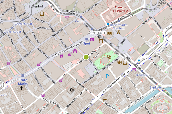 Ambulance-melding op Gedempte Gracht, Den Haag op 4 augustus, kaart-overzicht