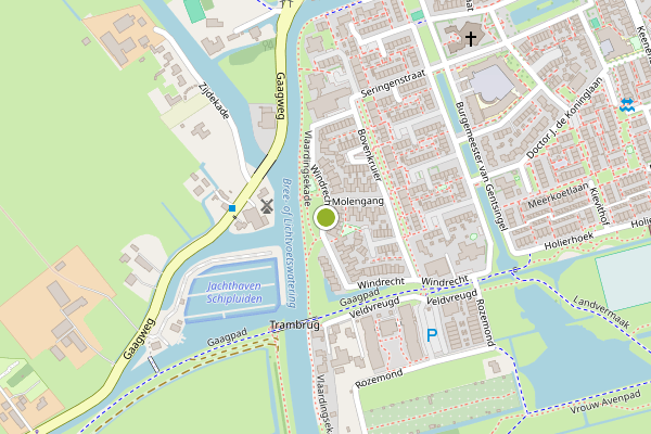 Ambulance-melding op Windrecht, Schipluiden op 4 augustus, kaart-overzicht