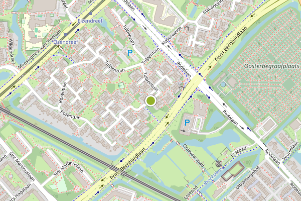 Ambulance-melding op Tulpentuin, Voorburg op 20 mei, kaart-overzicht