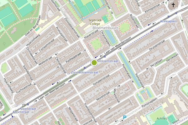 Ambulance-melding op Zonnebloemstraat, Den Haag op 4 augustus, kaart-overzicht