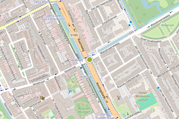 Ambulance-melding op Wassenaarseweg, Den Haag op 20 mei, kaart-overzicht