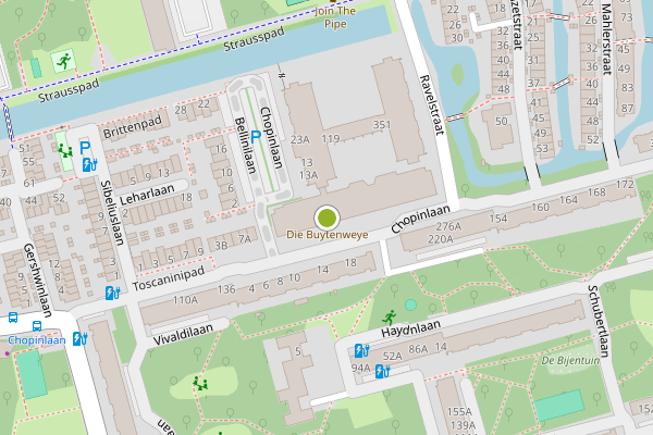 Ambulance-melding op Chopinlaan, Delft op 4 augustus, kaart-overzicht