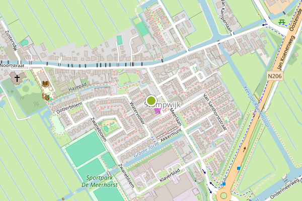 Ambulance-melding op Hoefblad, Leidschendam op 4 augustus, kaart-overzicht
