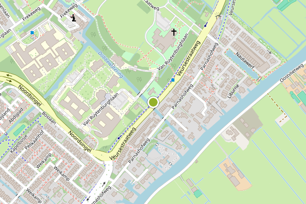 Ambulance-melding op Veursestraatweg, Leidschendam op 4 augustus, kaart-overzicht