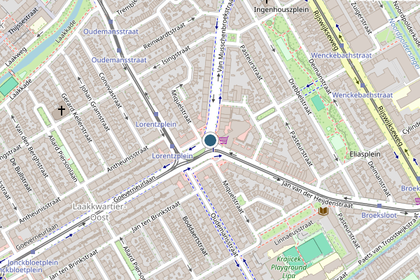 Politie-melding op Lorentzplein, Den Haag op 4 augustus, kaart-overzicht