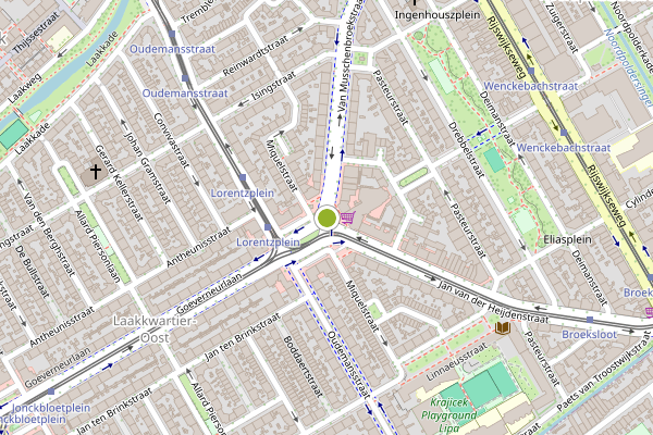 Ambulance-melding op Lorentzplein, Den Haag op 4 augustus, kaart-overzicht