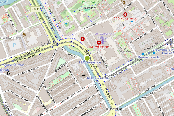 Ambulance-melding op Lijnbaan, Den Haag op 4 augustus, kaart-overzicht