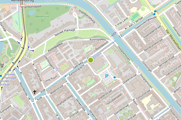 Ambulance-melding op Kantoorgracht, Delft op 4 augustus, kaart-overzicht