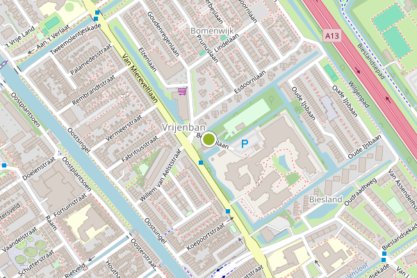 Ambulance-melding op Beukenlaan, Delft op 4 augustus, kaart-overzicht