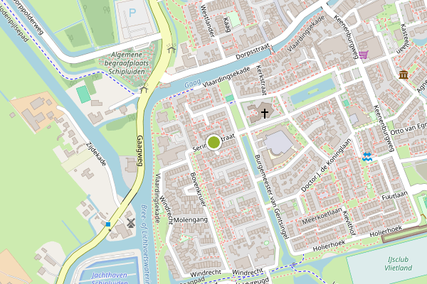 Ambulance-melding op Seringenstraat, Schipluiden op 4 augustus, kaart-overzicht