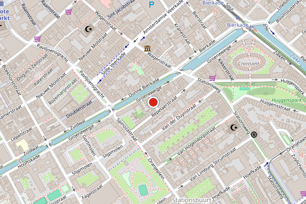 Brandweer-melding op Abraham Amptstraat, Den Haag op 4 augustus, kaart-overzicht