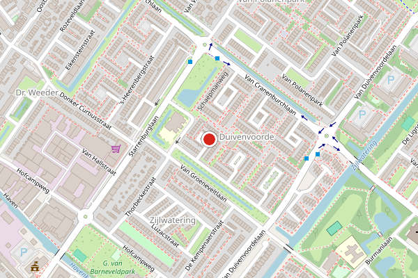 Brandweer-melding op Kuyperweg, Wassenaar op 5 augustus, kaart-overzicht