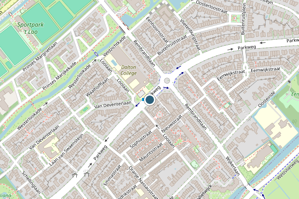 Politie-melding op Parkweg, Voorburg op 20 mei, kaart-overzicht