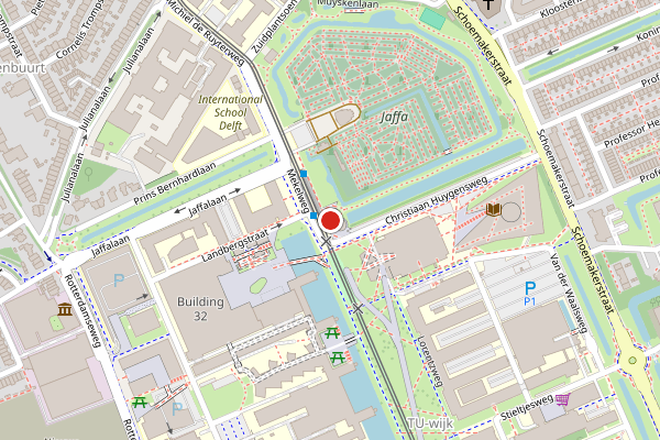Brandweer-melding op Mekelweg, Delft op 20 mei, kaart-overzicht