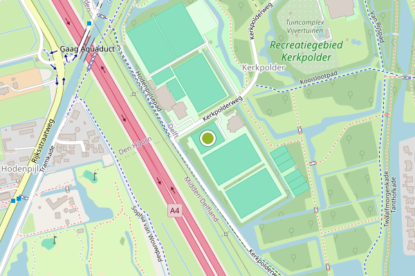 Ambulance-melding op Kerkpolderweg, Delft op 20 mei, kaart-overzicht