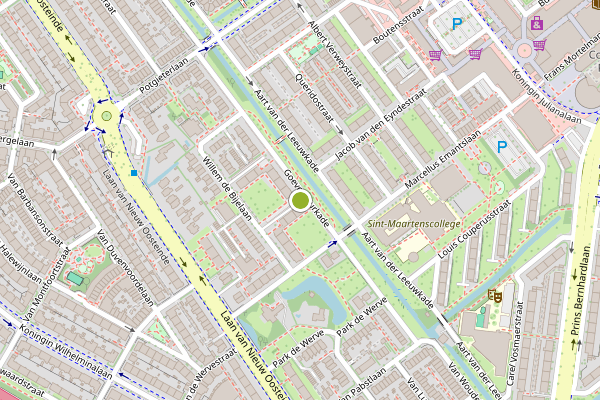 Ambulance-melding op Goeverneurkade, Voorburg op 5 augustus, kaart-overzicht
