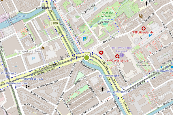 Ambulance-melding op Lijnbaan, Den Haag op 5 augustus, kaart-overzicht