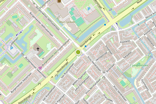 Ambulance-melding op Noordsingel, Leidschendam op 5 augustus, kaart-overzicht