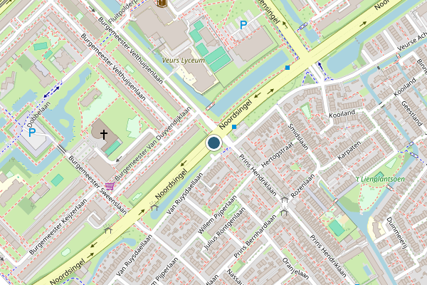 Politie-melding op Noordsingel, Leidschendam op 5 augustus, kaart-overzicht