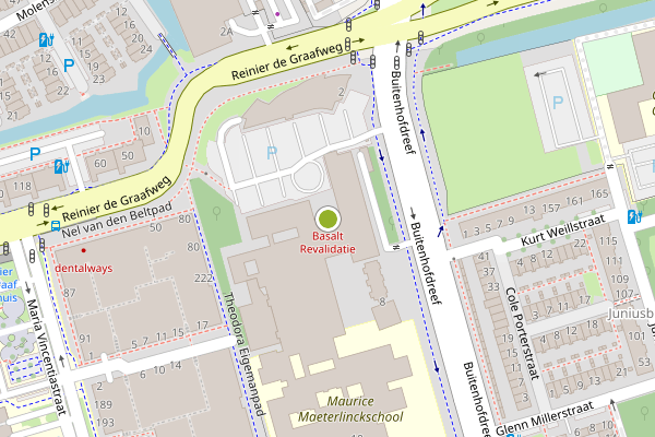 Ambulance-melding op Reinier de Graafweg, Delft op 5 augustus, kaart-overzicht