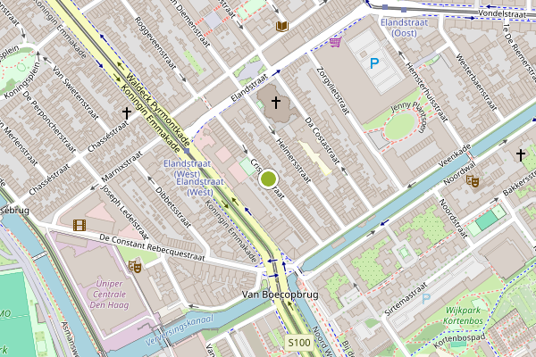 Ambulance-melding op Crispijnstraat, Den Haag op 5 augustus, kaart-overzicht