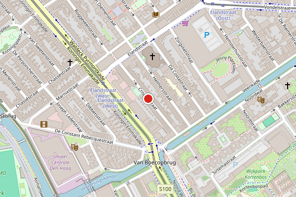 Brandweer-melding op Crispijnstraat, Den Haag op 5 augustus, kaart-overzicht
