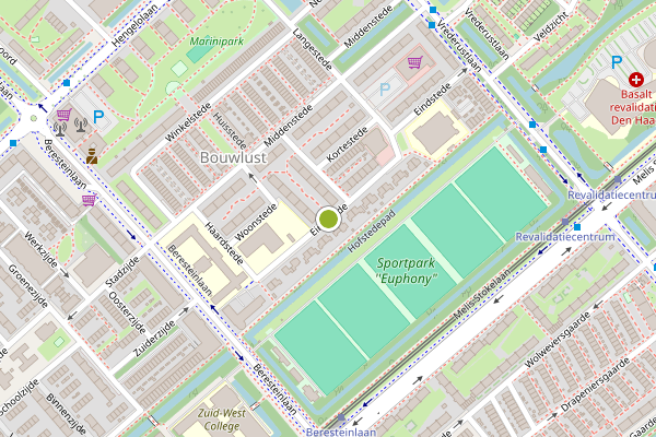 Ambulance-melding op Eindstede, Den Haag op 5 augustus, kaart-overzicht