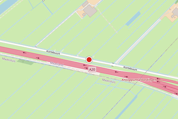 Brandweer-melding op Broekpolderweg, Maasland op 5 augustus, kaart-overzicht