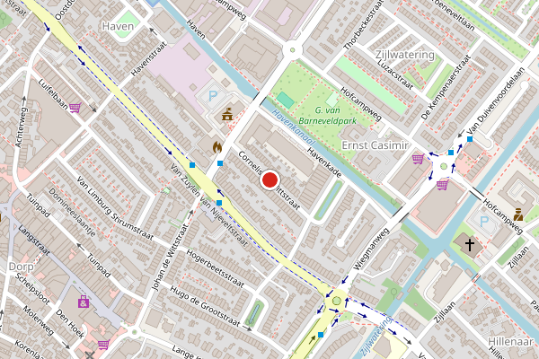 Brandweer-melding op Cornelis de Wittstraat, Wassenaar op 5 augustus, kaart-overzicht