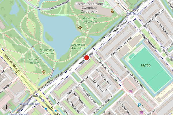 Brandweer-melding op Melis Stokelaan, Den Haag op 5 augustus, kaart-overzicht