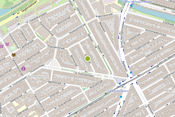Ambulance-melding op Eikstraat, Den Haag op 5 augustus, kaart-overzicht