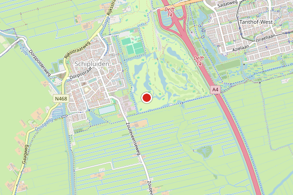 Brandweer-melding op Schipluiden op 5 augustus, kaart-overzicht