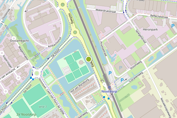 Ambulance-melding op Hofweg, Nootdorp op 5 augustus, kaart-overzicht