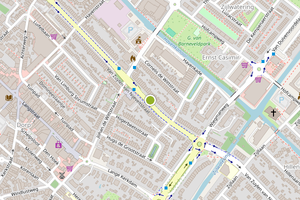 Ambulance-melding op Van Zuylen van Nijeveltstraat, Wassenaar op 5 augustus, kaart-overzicht