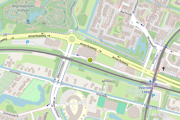 Ambulance-melding op Amerikaweg, Zoetermeer op 5 augustus, kaart-overzicht
