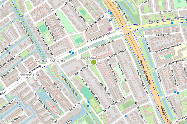 Ambulance-melding op Van Schuijlenburchstraat, Delft op 5 augustus, kaart-overzicht