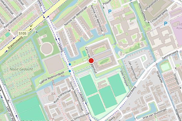 Brandweer-melding op Carry van Bruggenhof, Den Haag op 5 augustus, kaart-overzicht