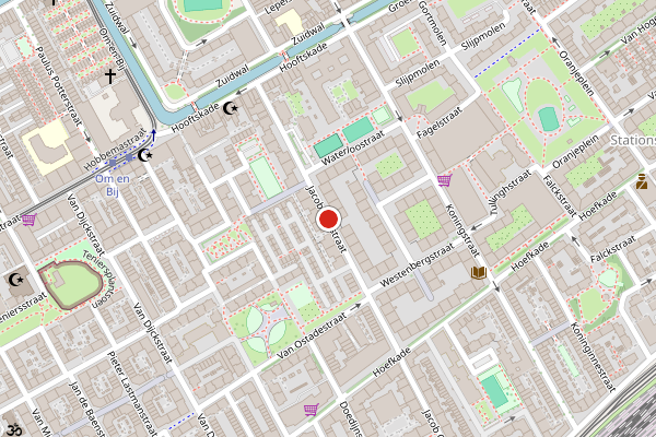 Brandweer-melding op Jacob Catsstraat, Den Haag op 5 augustus, kaart-overzicht