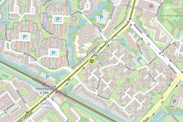 Ambulance-melding op Fietspad, Voorburg op 5 augustus, kaart-overzicht