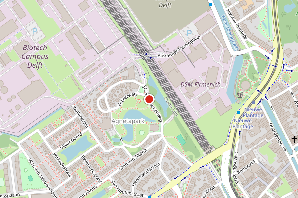 Brandweer-melding op J.C. van Markenweg, Delft op 5 augustus, kaart-overzicht