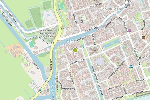 Ambulance-melding op Lijsterbesstraat, Schipluiden op 5 augustus, kaart-overzicht