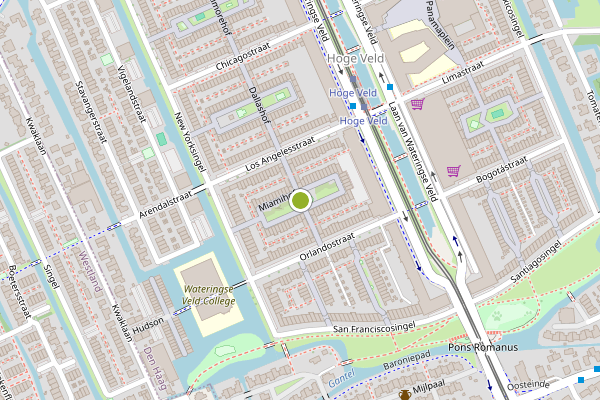 Ambulance-melding op Miamihof, Den Haag op 5 augustus, kaart-overzicht