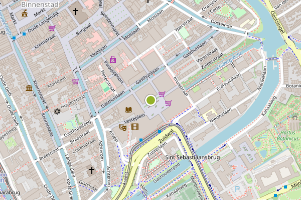 Ambulance-melding op Bastiaansplein, Delft op 5 augustus, kaart-overzicht