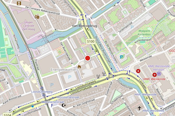 Brandweer-melding op Zamenhofstraat, Den Haag op 6 augustus, kaart-overzicht
